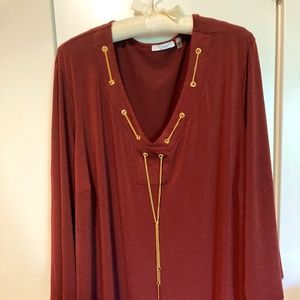 Dex Tunic with Gold Chain Detail ~ 3X ~ New